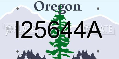 I25644A Oregon License Plate