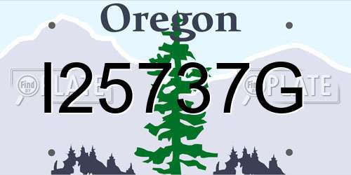 I25737G Oregon License Plate