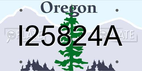 I25824A Oregon License Plate