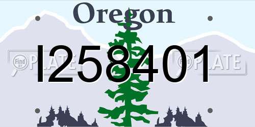 I258401 Oregon License Plate