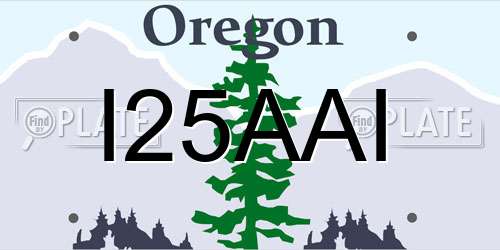 I25AAI Oregon License Plate