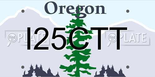 I25CTT Oregon License Plate