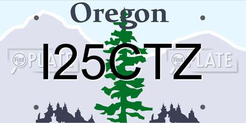 I25CTZ Oregon License Plate