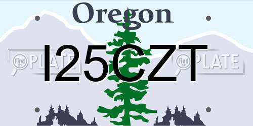 I25CZT Oregon License Plate