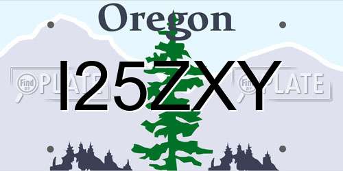 I25ZXY Oregon License Plate