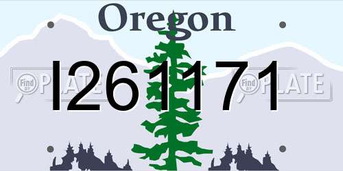 I261171 Oregon License Plate