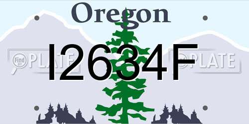 I2634F Oregon License Plate