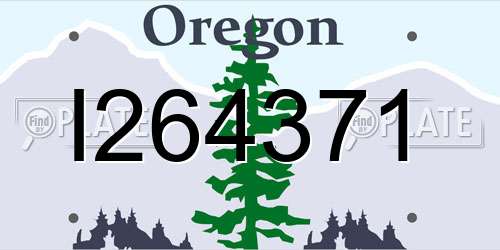 I264371 Oregon License Plate