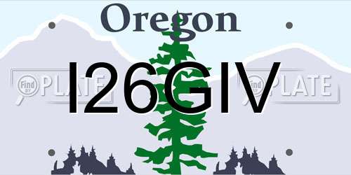 I26GIV Oregon License Plate