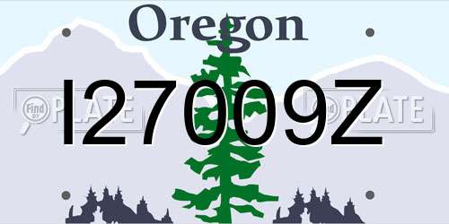 I27009Z Oregon License Plate