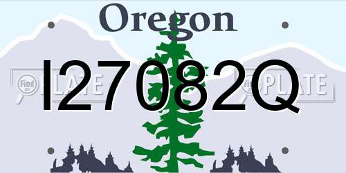 I27082Q Oregon License Plate
