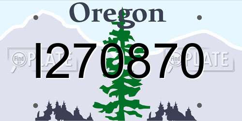 I270870 Oregon License Plate