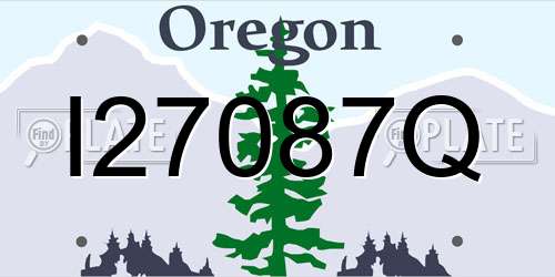 I27087Q Oregon License Plate