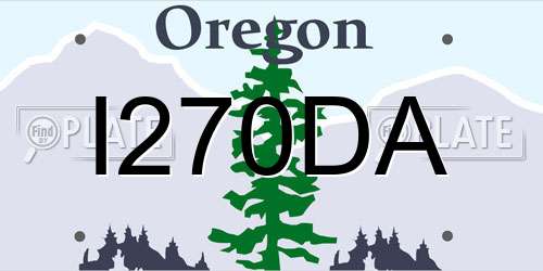 I270DA Oregon License Plate