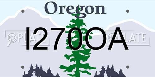 I270OA Oregon License Plate