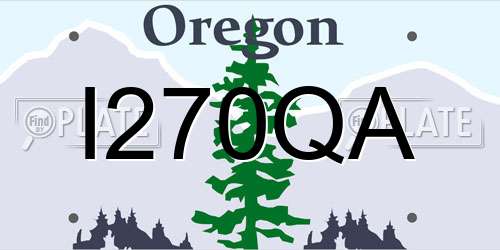 I270QA Oregon License Plate