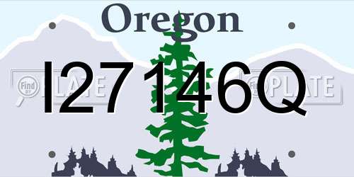 I27146Q Oregon License Plate