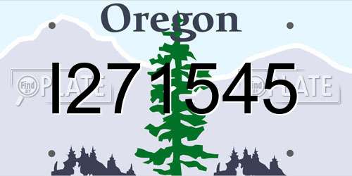 I271545 Oregon License Plate