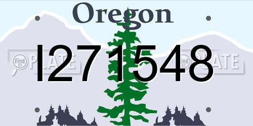 I271548 Oregon License Plate