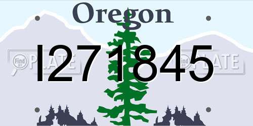 I271845 Oregon License Plate
