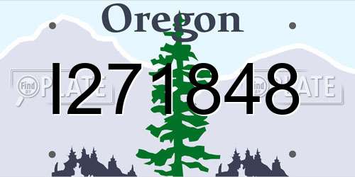 I271848 Oregon License Plate