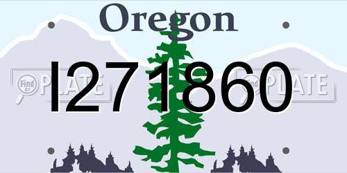 I271860 Oregon License Plate