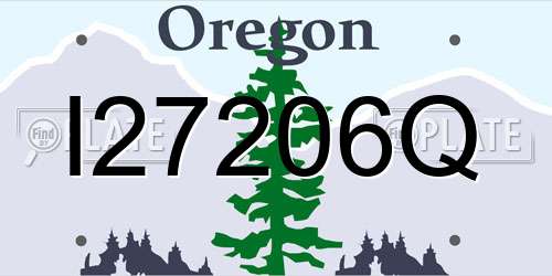 I27206Q Oregon License Plate