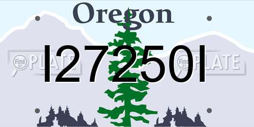 I27250I Oregon License Plate