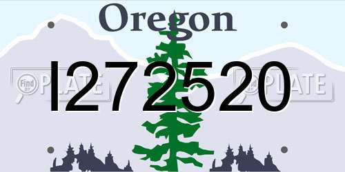I272520 Oregon License Plate