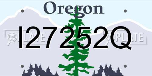 I27252Q Oregon License Plate