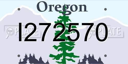 I272570 Oregon License Plate