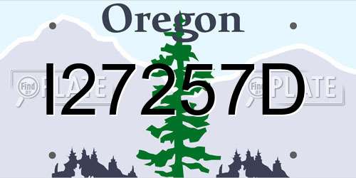 I27257D Oregon License Plate