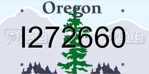 I272660 Oregon License Plate