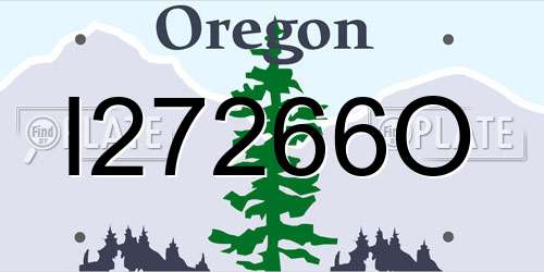 I27266O Oregon License Plate