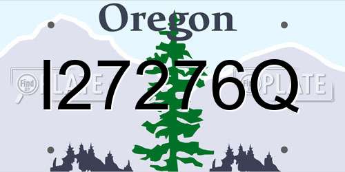 I27276Q Oregon License Plate
