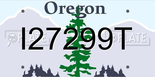 I27299T Oregon License Plate