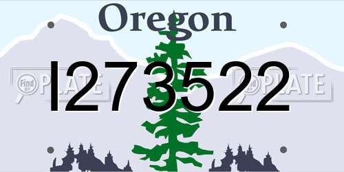 I273522 Oregon License Plate