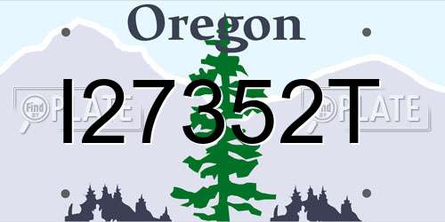 I27352T Oregon License Plate