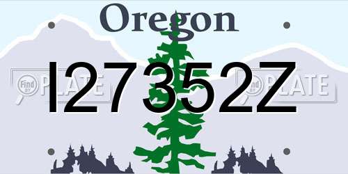 I27352Z Oregon License Plate