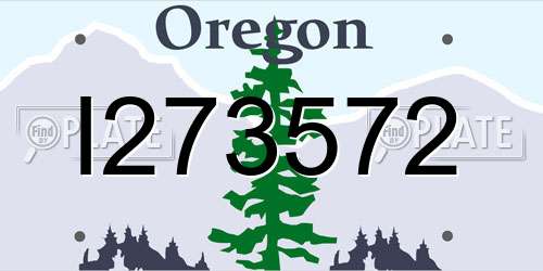 I273572 Oregon License Plate
