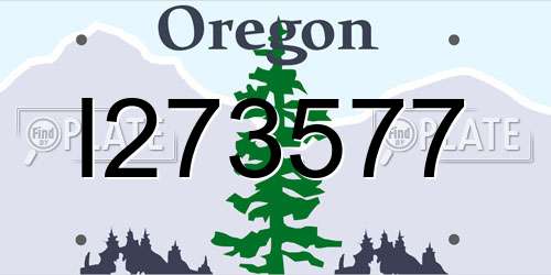 I273577 Oregon License Plate