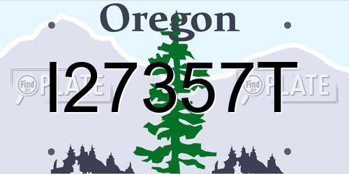 I27357T Oregon License Plate