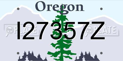 I27357Z Oregon License Plate