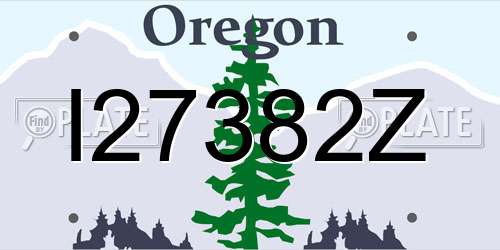 I27382Z Oregon License Plate