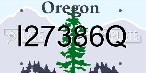 I27386Q Oregon License Plate