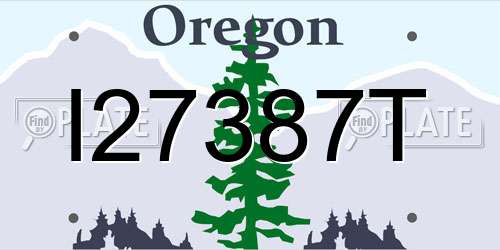 I27387T Oregon License Plate