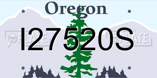 I27520S Oregon License Plate
