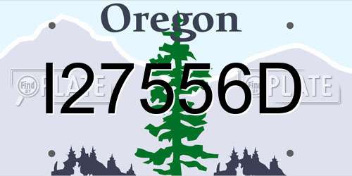 I27556D Oregon License Plate