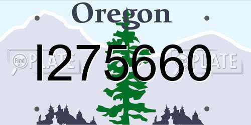 I275660 Oregon License Plate