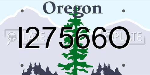 I27566O Oregon License Plate